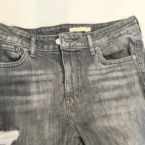 Levi's Gray Straight Leg Jeans Women Size 8 - Picture 3 of 3